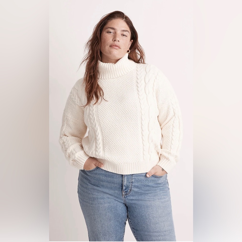 Madewell Cream Turtleneck Sweater - Picture 2 of 5